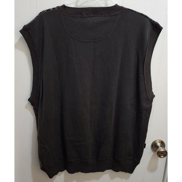 MARC ECKO Cut & Sew Eagle Head Plaid Pullover Sleeveless Sweater Vest Size 2XL - Picture 7 of 9